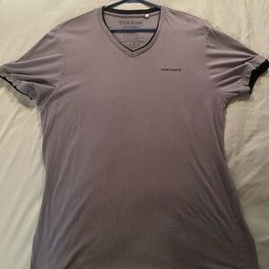Guess Mens V Neck Shirt Short Sleeve